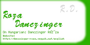 roza danczinger business card